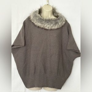 Mixit Women’s Sweater Gray Pullover One Size